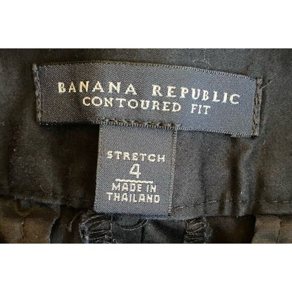 Banana Republic Womens Contoured Fit Black Capri Cropped Pants Size 4 Stretch - Picture 3 of 5